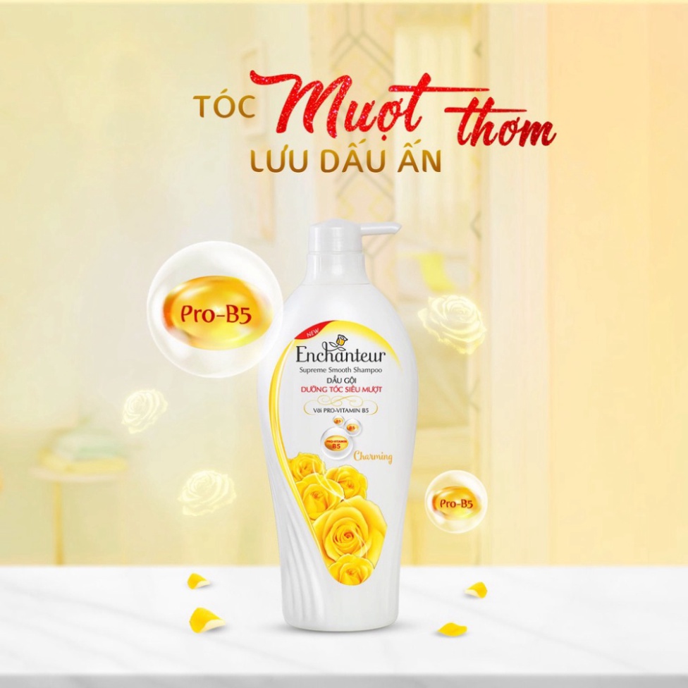Combo 2 chai Dầu Gội và Sữa tắm nước hoa Enchanteur Charming 650g/Chai