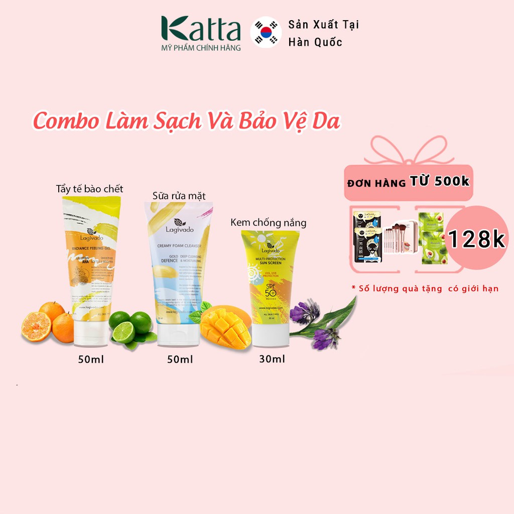 Bộ sản phẩm Hàn Quốc Lagivado làm sạch và bảo vệ da từ sâu bên trong_Katta_ CB_LG_018_019_020