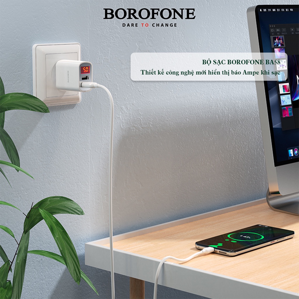 Bộ sạc 2 cổng Borofone BA58 - AK Mobile