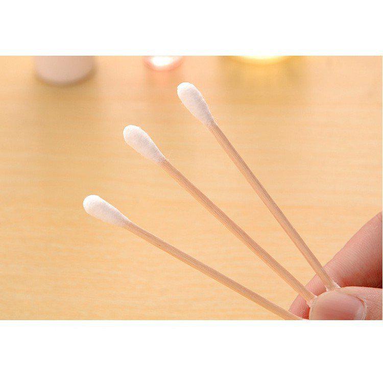 Tăm bông gỗ/giấy 200 que Túi Giấy Thân Thiện Môi Trường Limart