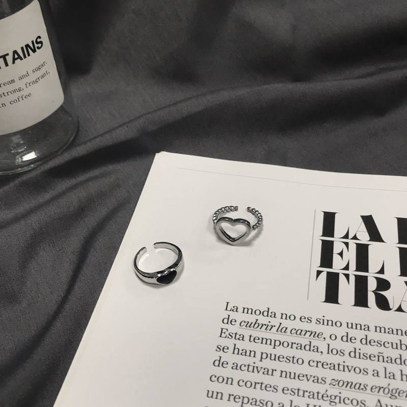 Nhẫn Hở Kiểu Dáng Đơn Giản Phong Cách Hàn Quốc