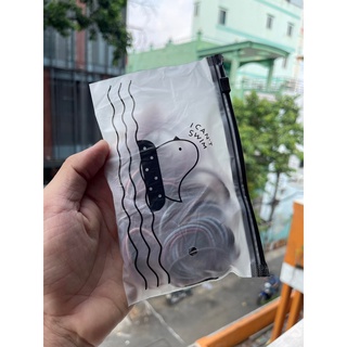 100 Dây Thun Buộc Tóc -  Có túi zip