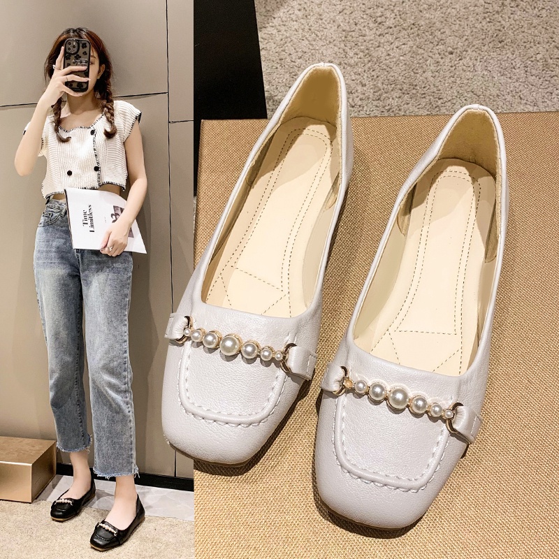 Giày Búp Bê Da Thời Trang Dành Cho Nữ