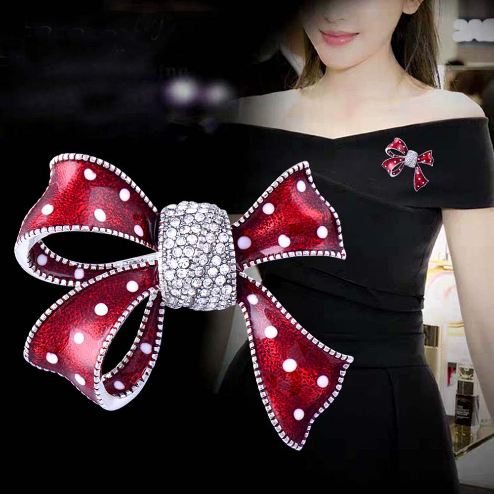 Ghim Cài Áo Hình Nơ Thời Trang Thanh Lịch Cho Nữ