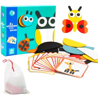 Bộ đồ chơi ghép hình gỗ các con vật