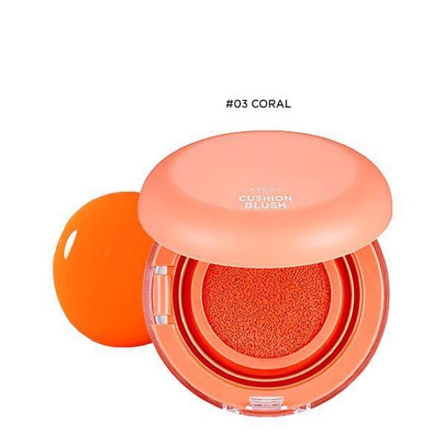 Má hồng dạng nước Hydro Cushion Blush The Face Shop #03 Coral Cam tươi siêu xinh🍑