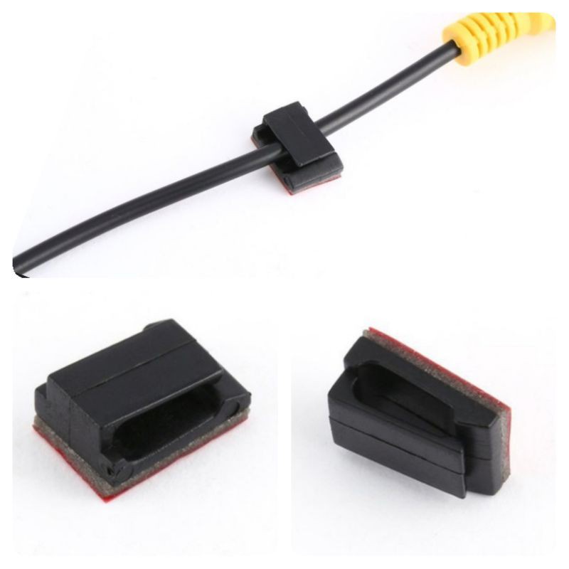 Set 10 Kẹp Dây Cáp Sạc Điện Thoại/Máy Tính/laptop/Điện Thoại Tiện Dụng Cho Xe Hơi/Văn Phòng