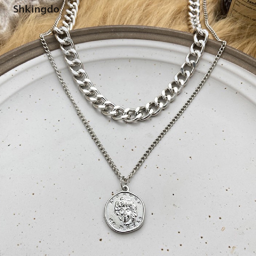 Vòng cổ choker nhiều lớp màu bạc/ vàng phong cách cổ điển cho nữ