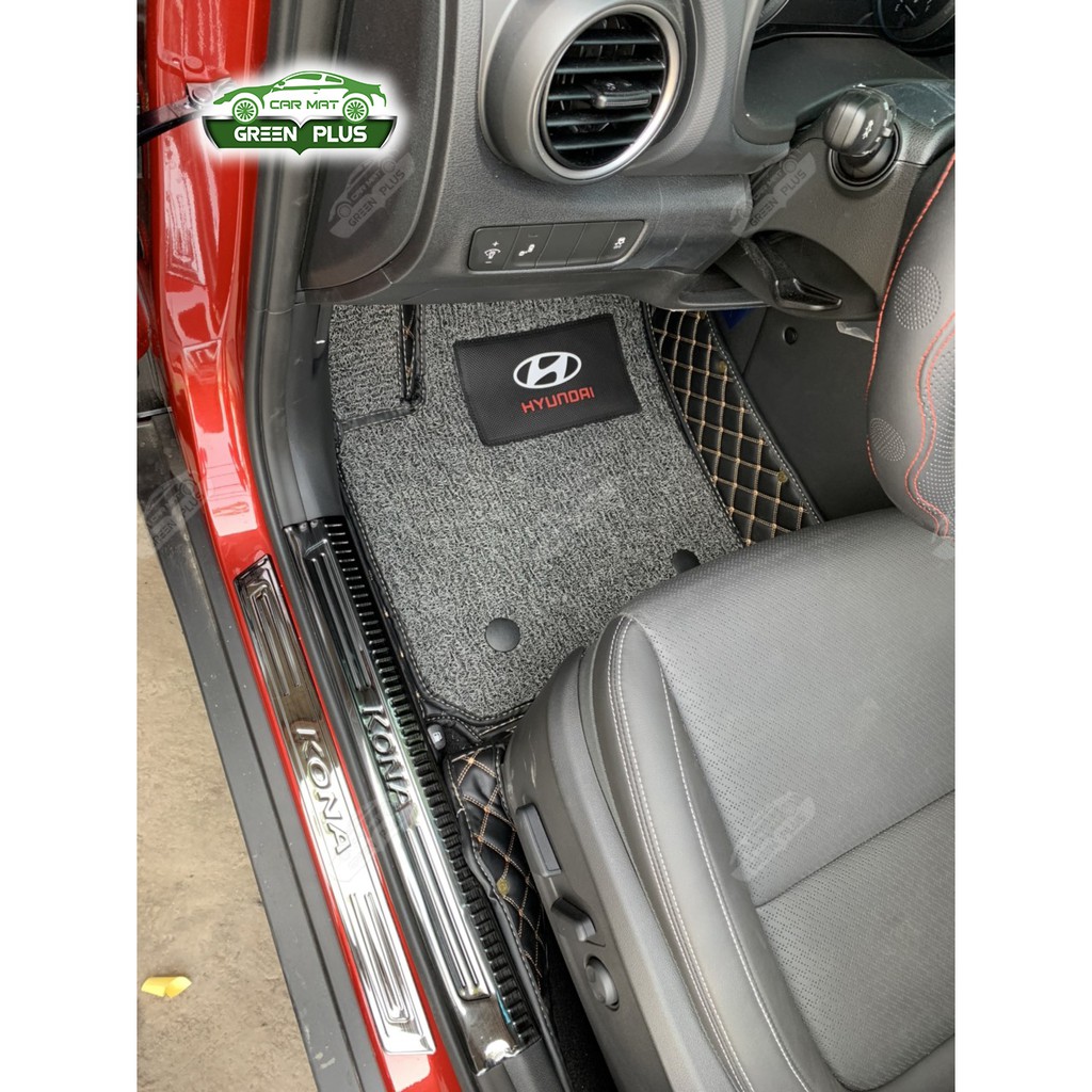 Thảm lót sàn ô tô 6D Hyundai Kona 2018-2021 chống nước, không mùi, phủ kín 90% sàn xe