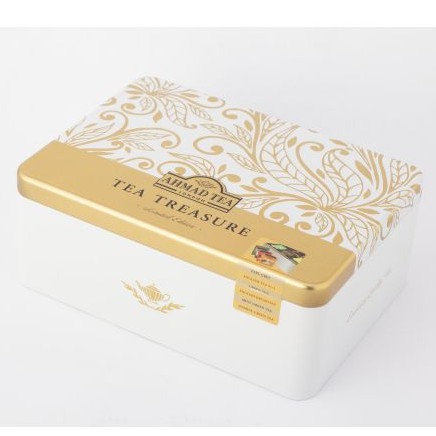 Báu vật Trà Anh Quốc AHMAD (hộp thiếc chữ nhật) - Ahmad Tea Treasure (túi lọc có bao thiếc - 60 túi/hộp)