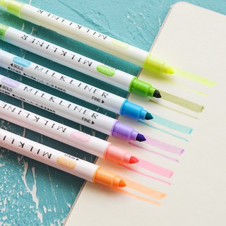 Set 12 bút dạ highlight 2 đầu Milkliner