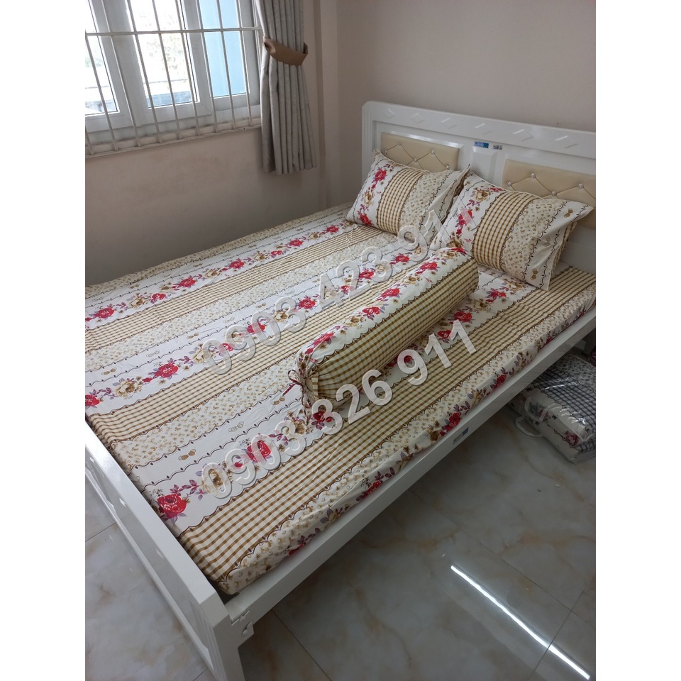 Bộ Drap Cotton 1m6 THẮNG LỢI {chuẩn logo cty} chat để chọn màu