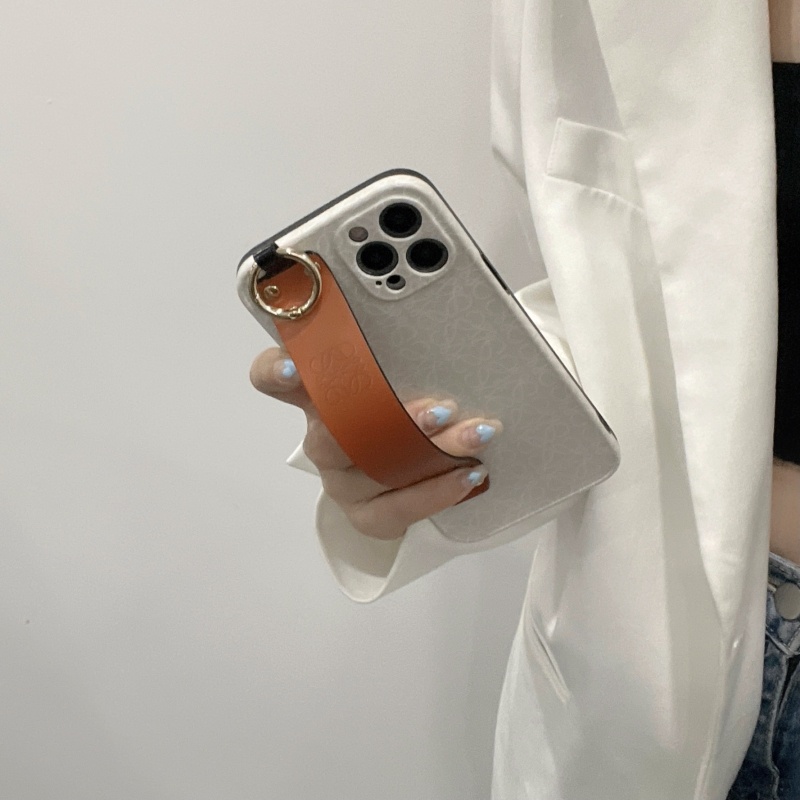 Ốp Điện Thoại imd Mềm Họa Tiết Trơn Có Dây Đeo Cho iphone 15 14 13 12 11 pro max plus