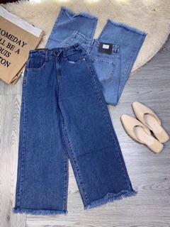 (ảnh thật+clip)Quần jeans loe ống rộng qb294