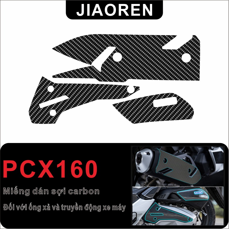Miếng dán sợi carbon Đối với Honda PCX 160 Dán xe máy Đề can chống thấm toàn thân Màng bảo vệ