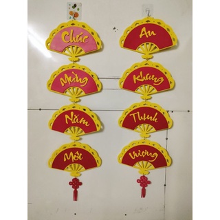 Bộ 2 liễn treo câu đối tết, trang trí năm mới