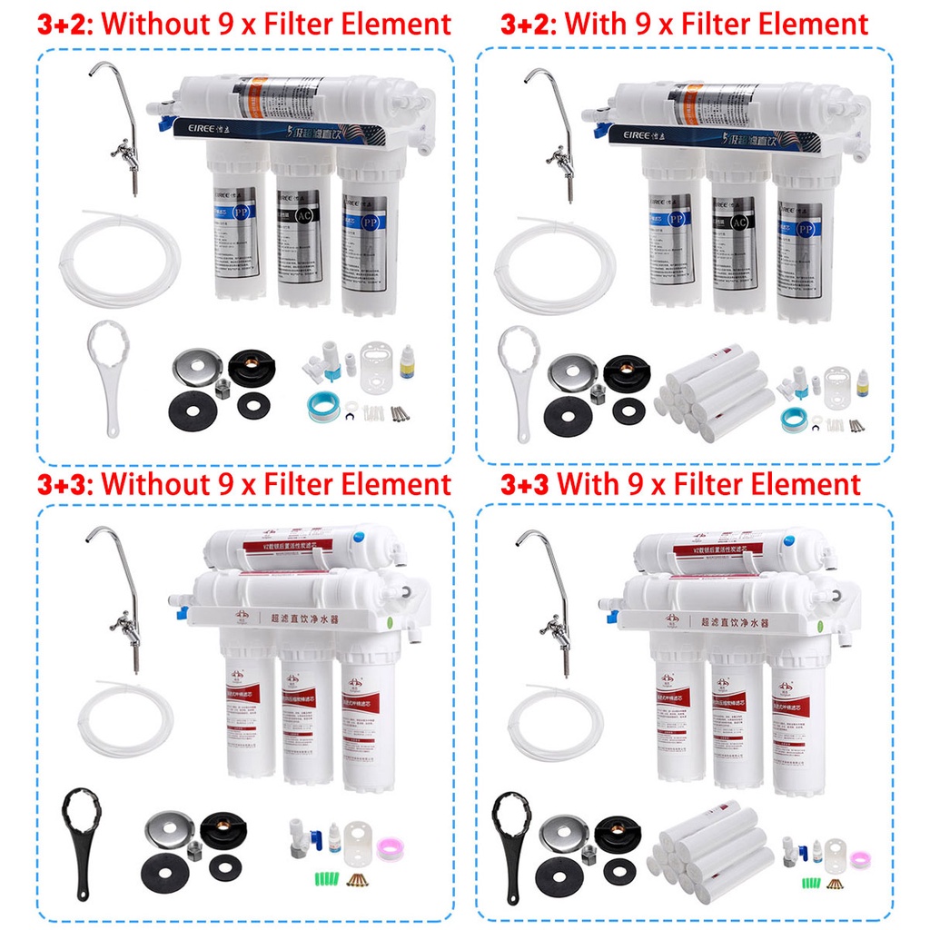 Hệ Thống Lọc Nước 3 + 3 6 Giai Đoạn Cho Nhà Bếp
