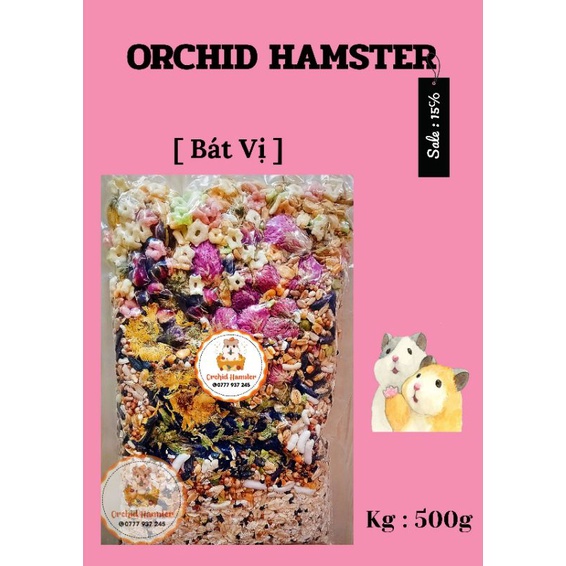 Thức Ăn Hamster Cao Cấp vị [ Bát Vị ] 500g