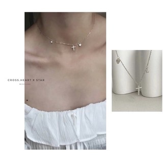 Vòng cổ bạc nữ tinh tế hình thánh giá - Trang sức bạc Nobsilver