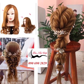 Đầu manocanh cho người học cắt tóc uốn bấm được