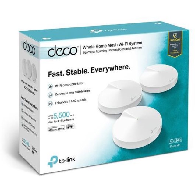 Hệ thống wifi Mesh TPLINK DECO M5 ( 3 Pack ) Hàng Chính Hãng