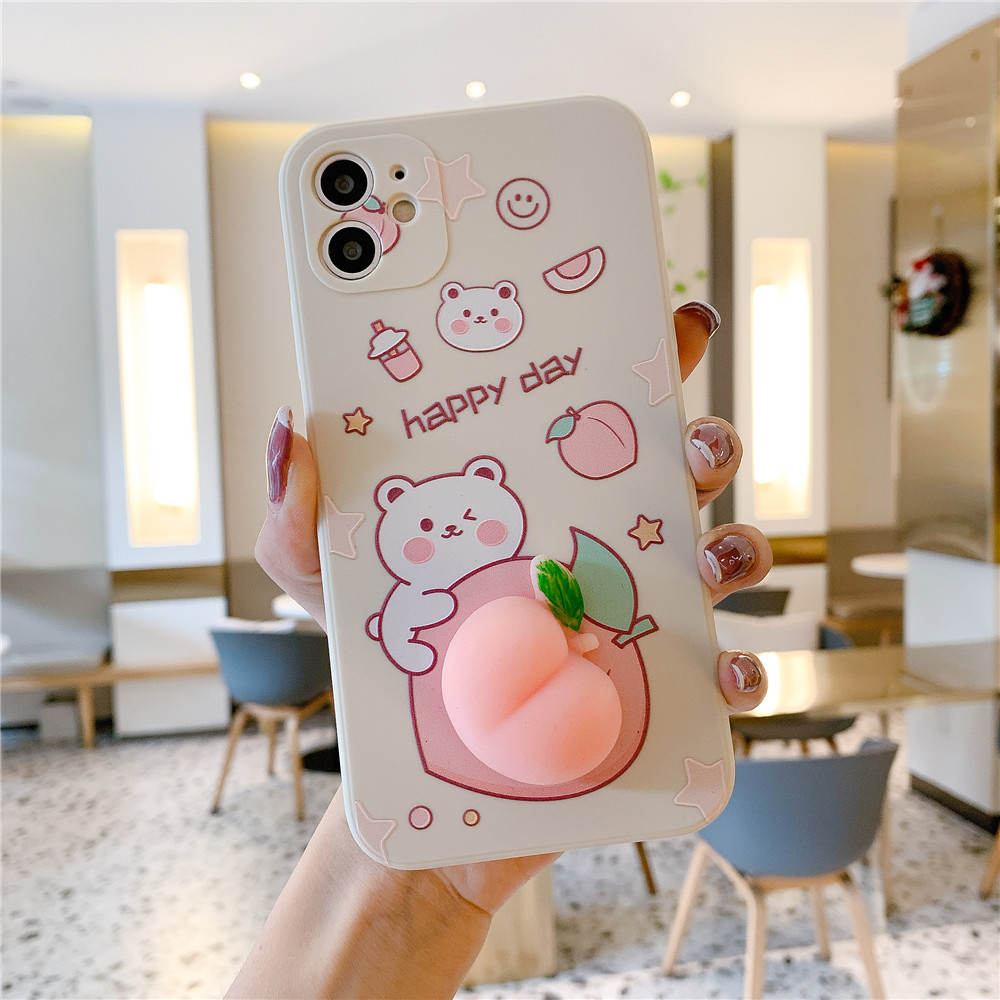 Ốp Lưng Hình Gấu Đáng Yêu Cho iPhone 12 11 Pro XS MAX Xr 7 8 Plus 6S 5s