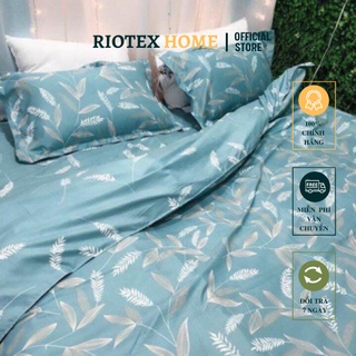 Bộ Ga Gối RIOTEX 4 Món- Kích Thước 1m/m2/m4/m6/m8 xanh lá ngọc