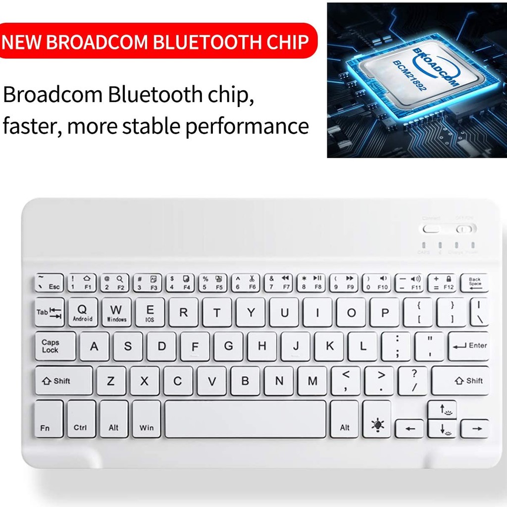 Bàn phím máy tính không dây bluetooth thích hợp cho iPad Mini Air Pro Android iOS
