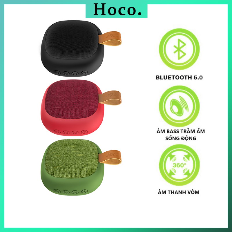 Loa Bluetooth Mini Cầm Tay Nhỏ Gọn Có Móc Treo Kết Nối Không Dây Nghe Nhạc Hay Hỗ Trợ Thẻ Nhớ Hoco BS31