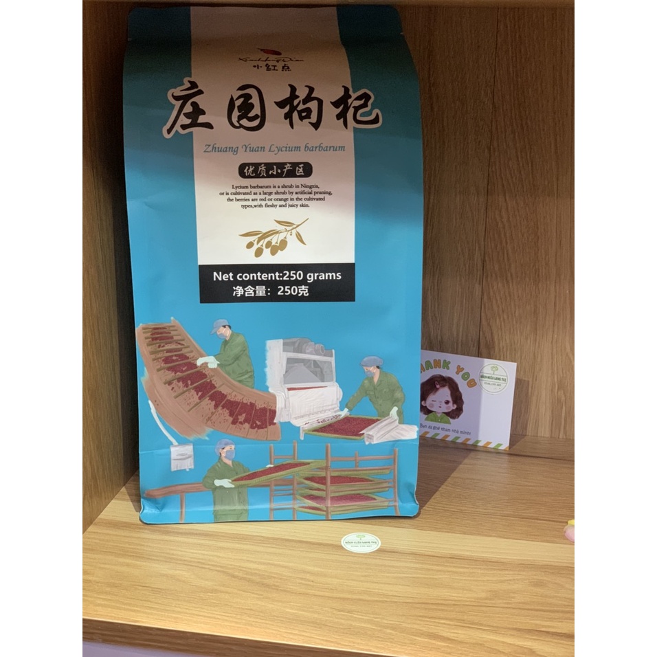 (Chính hãng Ninh Hạ kỷ tử THƯỢNG HẠNG) Câu kỷ tử đỏ túi 250g- pha trà, ngâm rượu, hầm canh