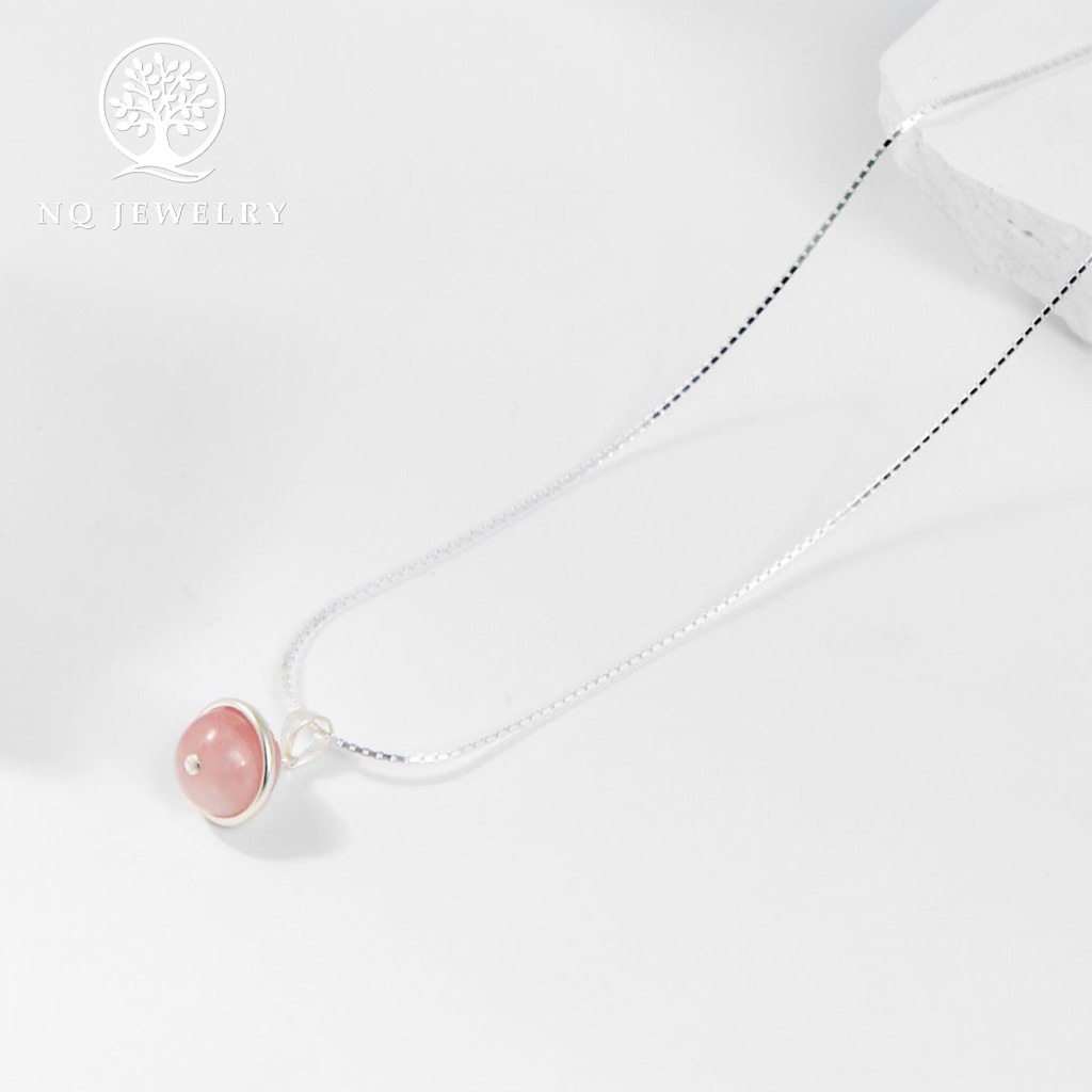 Dây chuyền hạt tròn dây bạc - NQ Jewelry