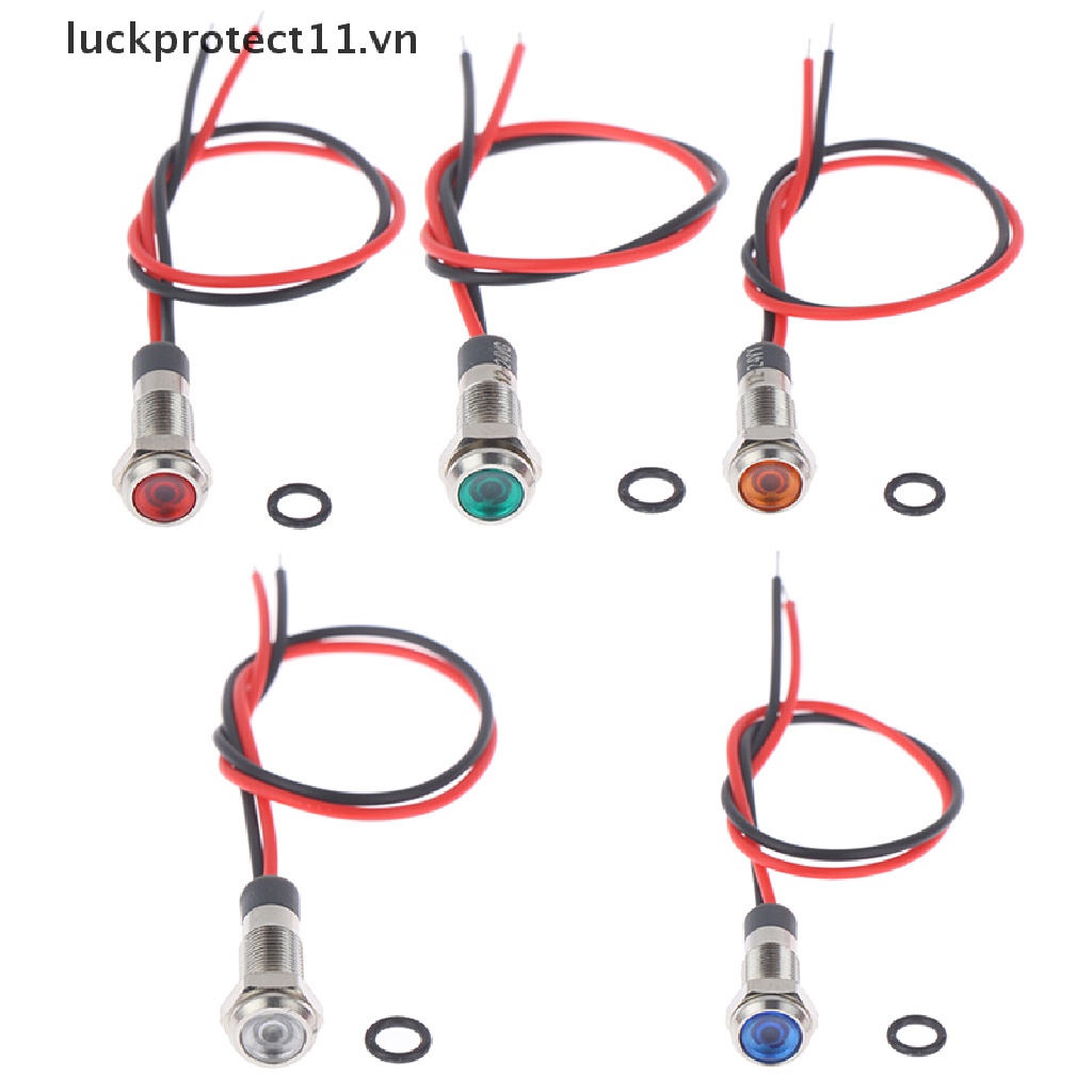 Đèn Led Cảnh Báo Bằng Kim Loại 6mm 3v 5v 6v 12v 24v 220v Chất Lượng Cao 11