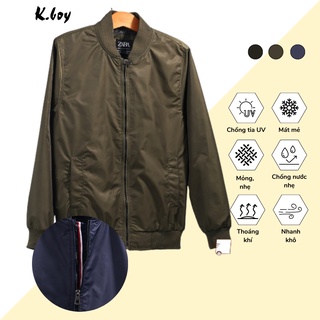 Áo Khoác Dù Nam Kboy Shop Cao Cấp Vải Mềm Mịn, Phong Cách Thu Đông  2 Lớp Chống Lạnh Tốt, Chống Nước Nhẹ - ZR01