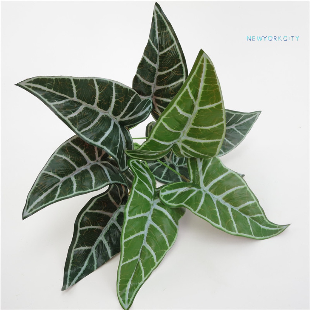 1 Nhánh Lá Alocasia Nhân Tạo Trang Trí Nhà Cửa, Văn Phòng