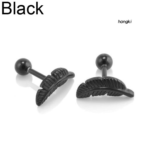 (Hàng Mới Về) 1 Đôi Khuyên Tai Hình Lông Vũ 16g Thời Trang Cho Nữ