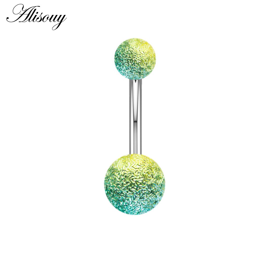 Alisouy 1 Khuyên Rốn Chất Liệu Thép Không Gỉ Cá Tính