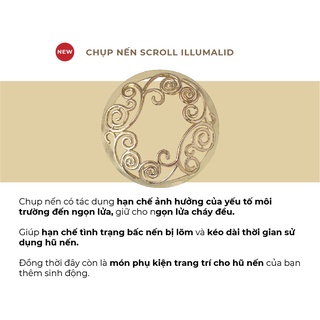 Chụp nến trang trí - Antique Gold Scroll