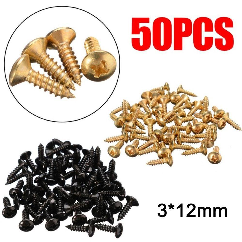 Set 50 Miếng Bảo Vệ Miếng Gảy Đàn Guitar Màu Vàng / Bạc / Đen DIY