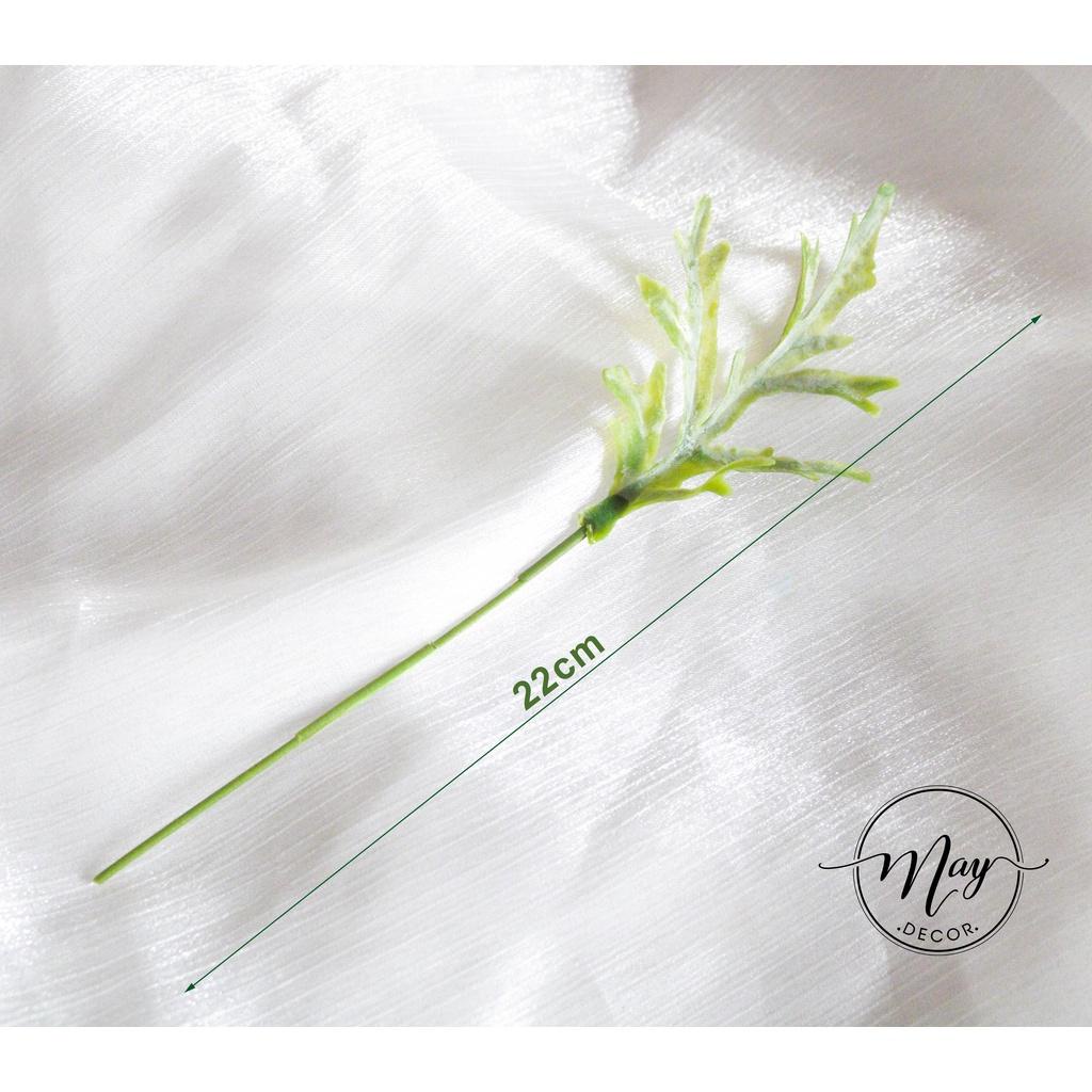 Hoa lá giả, Cành lá rùa, hoa điểm trang trí,chụp ảnh sản phẩm dài 20,25,30cm