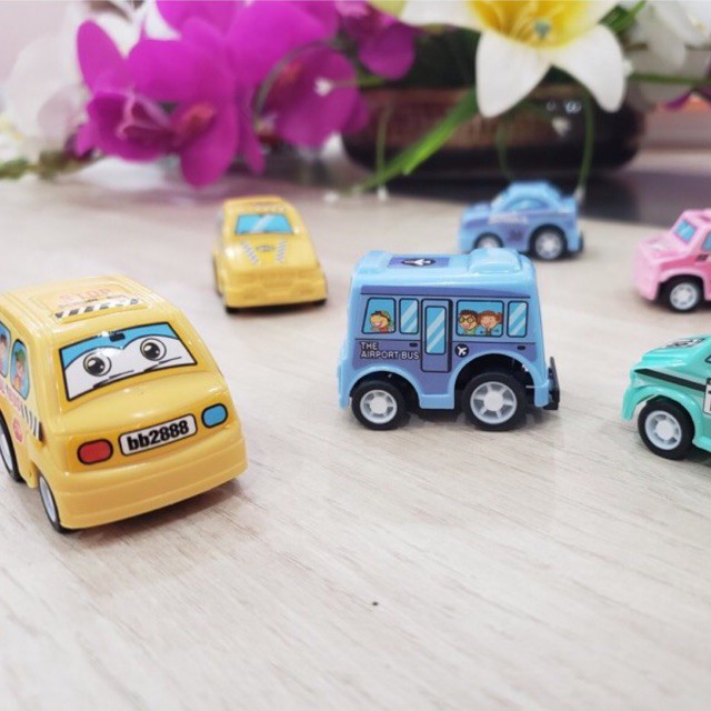 Bộ Đồ Chơi 6 Ô Tô Mini Chạy Đà NHiều Màu Sắc Cho Bé - Chất Liệu Nhựa An Toàn Cho Bé  Sóc_toystore