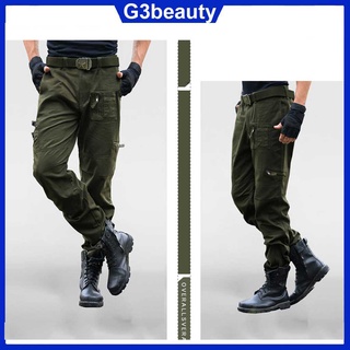 Quần kaki nam túi hộp phong cách lính cao cấp (xanh)