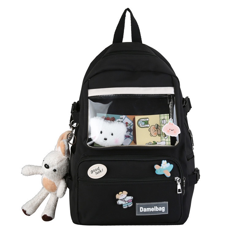 Ba Lô Đi Học/Du Lịch Cỡ Lớn Chống Thấm Nước Họa Tiết Hoạt Hình Phong Cách Nhật Hàn