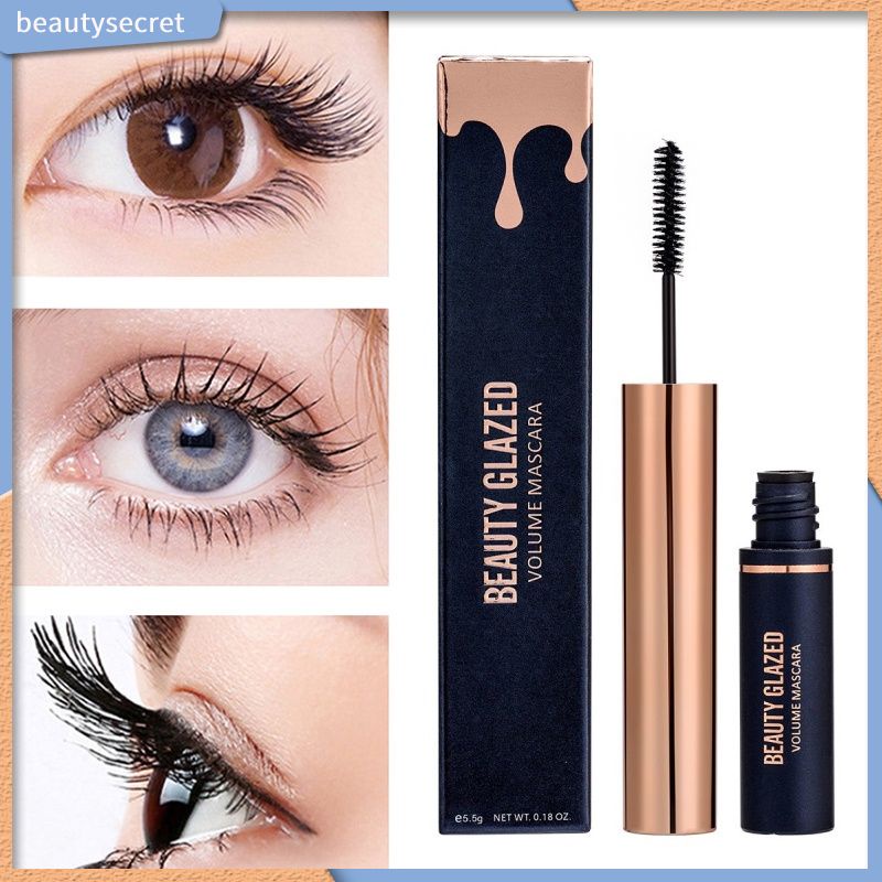 (Sẵn Sàng) vẻ Đẹp Tráng Men Dày Chống Thấm Mỏng Mascara Bị Nhòe Chống Đen Uốn Làm Dài Volumising Dày Mascara Chống Thấm Nước Cây Nối Mi-Beautysecret