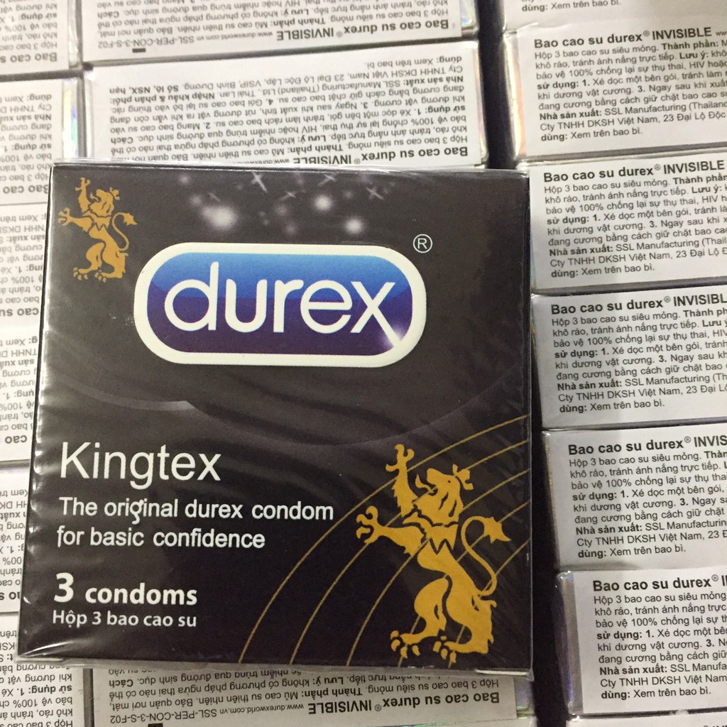 Bao cao su Durex Kingtex 03 bao [ Ôm sát cảm giác thật như không dùng bao]