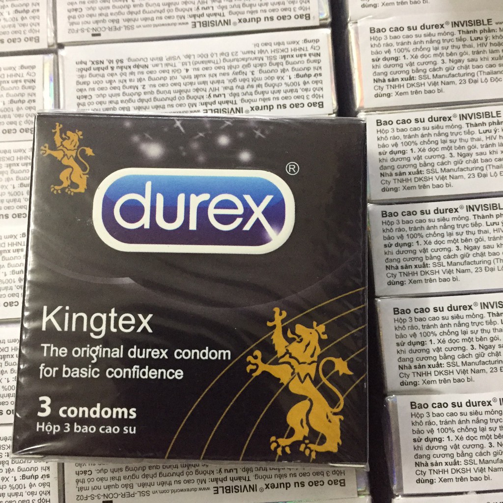 Bao Cao Su Durex Kingtex 03 Bao [ Ôm Sát Cảm Giác Thật Như Không Dùng Bao]