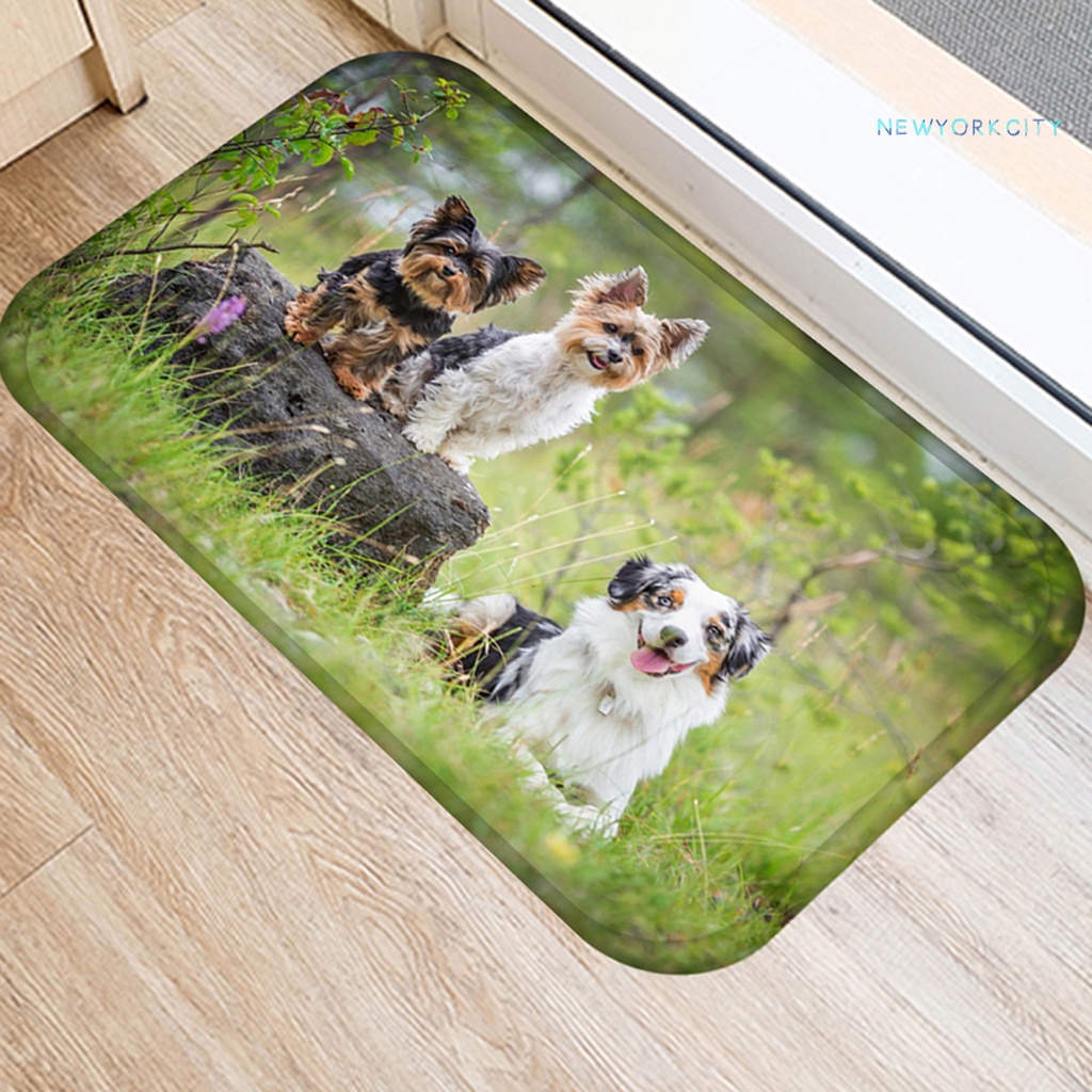 Thảm lót cửa chùi chân Vải Flannel Mềm Mại Thoải Mái Chạm Cảm Ứng In Họa Tiết Hoạt Hình