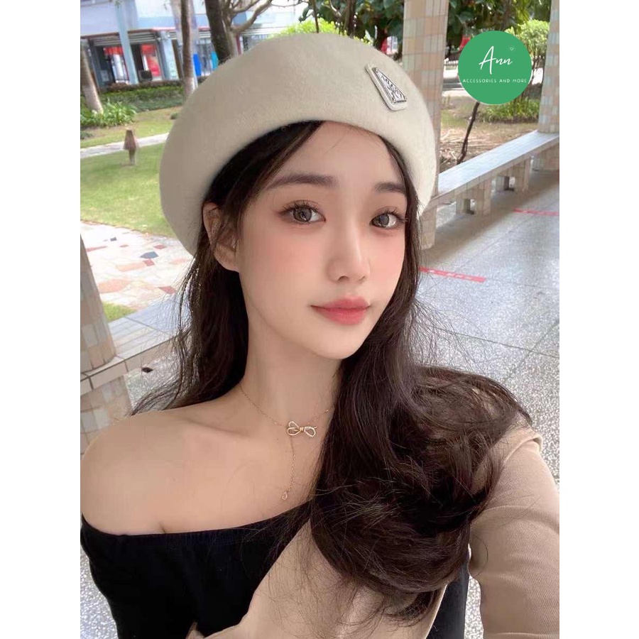 Mũ nồi dạ PRADA, mũ nồi lông cừu hot hit, chất liệu dạ cao cấp, styles Hàn Quốc, phom mũ chuẩn đẹp, hàng Quảng Châu
