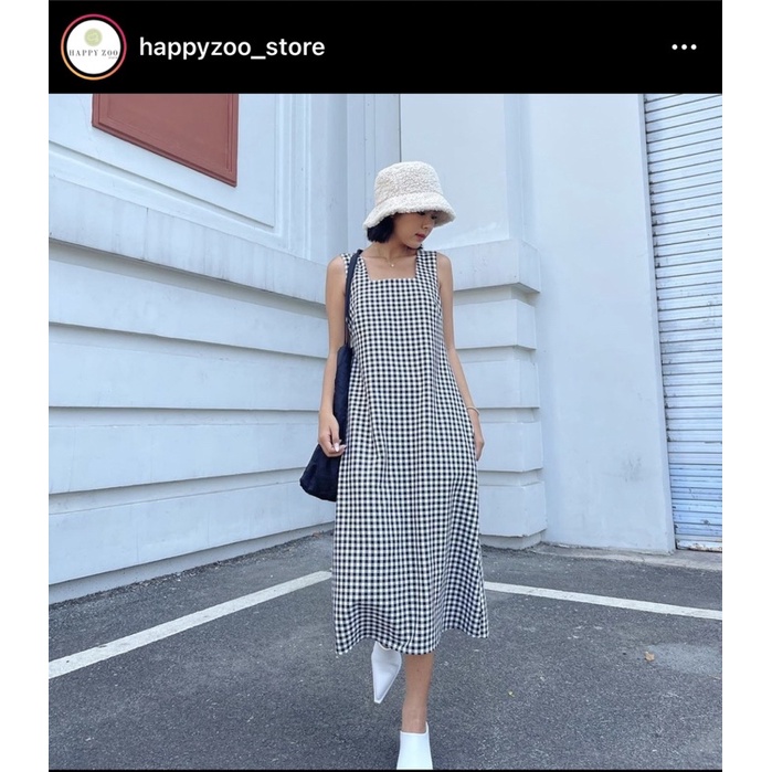 Đầm maxi dài caro Happy Zoo