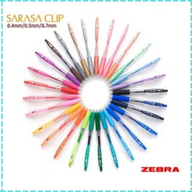 Bút bi gel Zebra Sarasa Clip  Nhật Bản 0.3,Bút viết êm ,màu mực tươi sáng