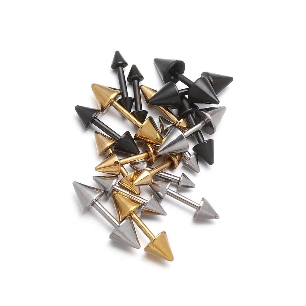 LAYOR1 Set 2 Khuyên Xỏ Vành Tai Màu Đen Cá Tính